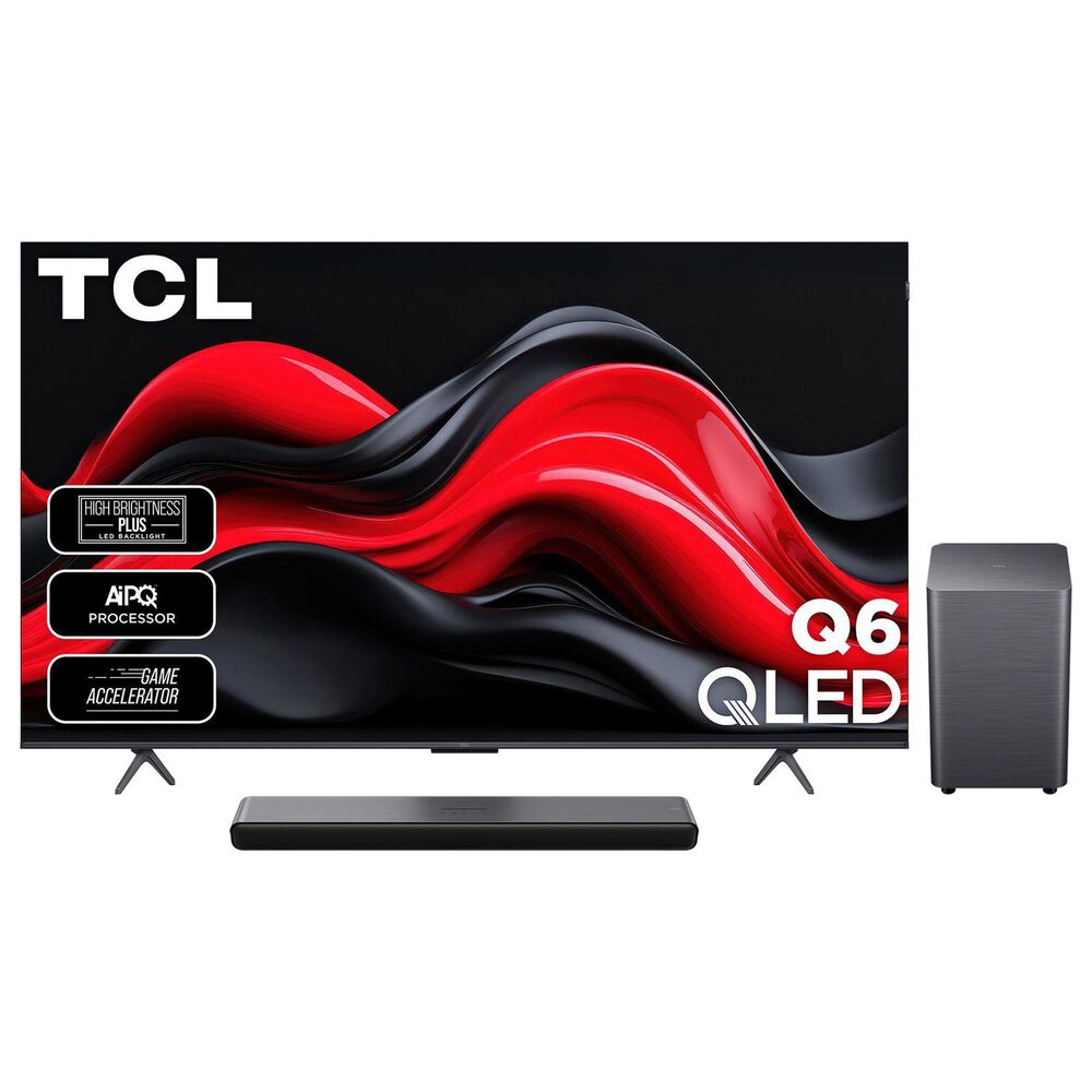 TCL 65" Class Q6 Series 4K UHD HDR QD-Mini LED - Smart Google TV with S Class 2.1 Channel Soundbar System in Black, , large