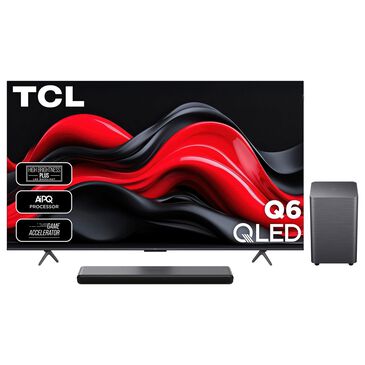 TCL 65" Class Q6 Series 4K UHD HDR QD-Mini LED - Smart Google TV with S Class 2.1 Channel Soundbar System in Black, , large