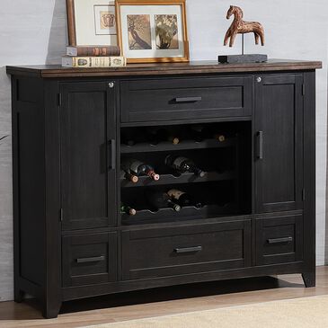 Radius Ashford 60" Spirit Cabinet in Black and Rustic Walnut, , large