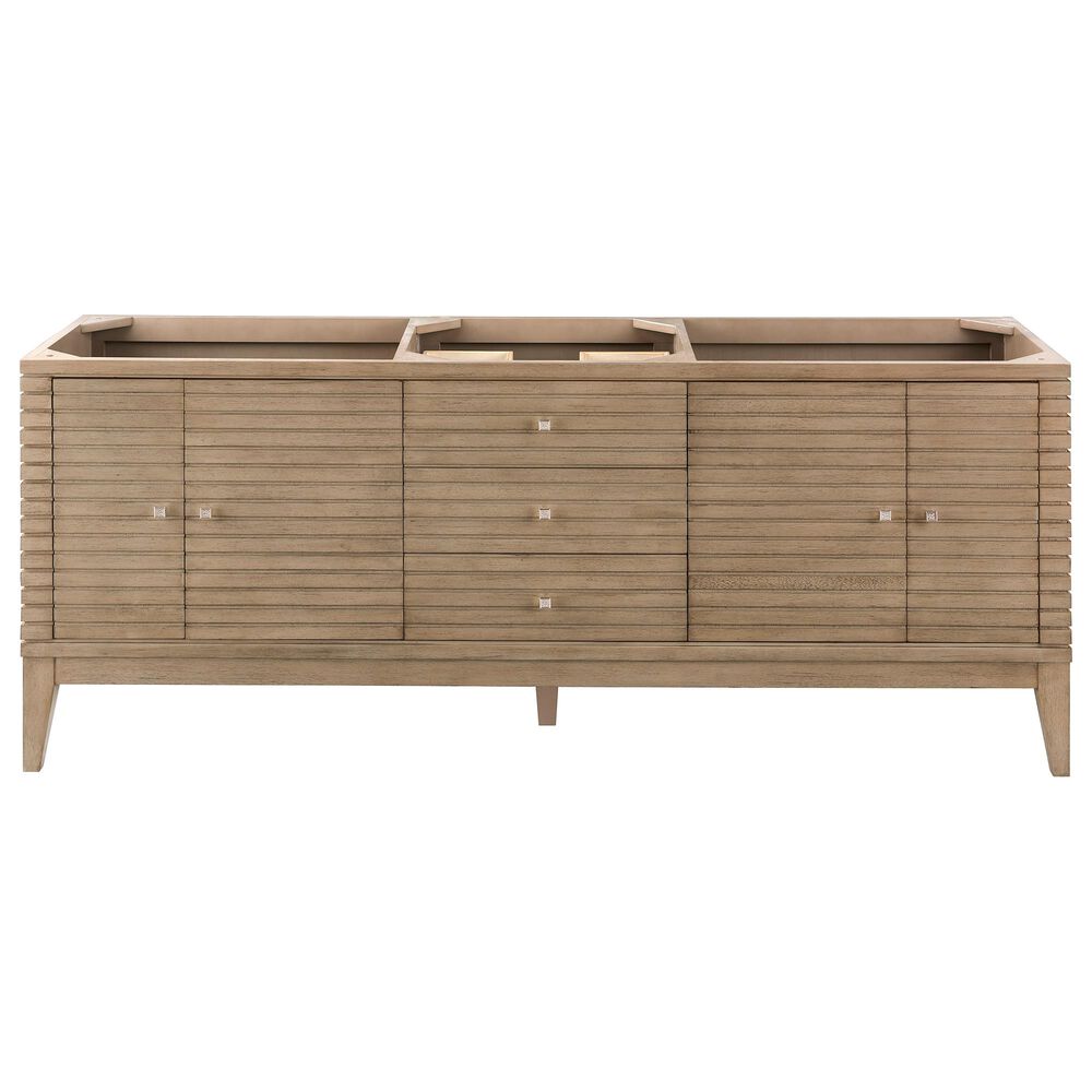 James Martin Linear 72" Single Vanity Cabinet in White Washed Walnut, , large