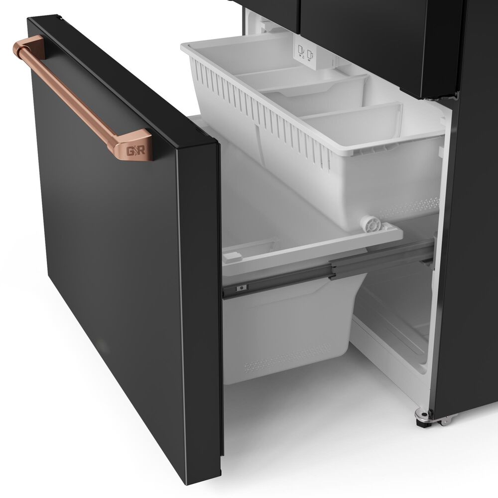 THOR KITCHEN Gordon Ramsay 20.3 Cu. Ft. Counter Depth French Door Refrigerator with Rose Gold Handle Kit in Black, , large
