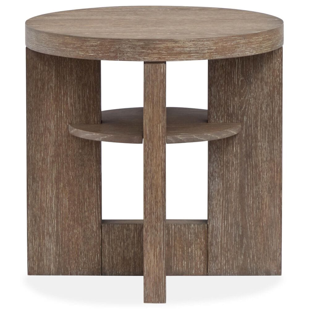 Nicolette Home Conway Round End Table in Spiced Brown, , large