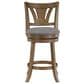 Office Star Products Miller Swivel Counter Stool with Dove Cushion Seat in Medium Oak, , large