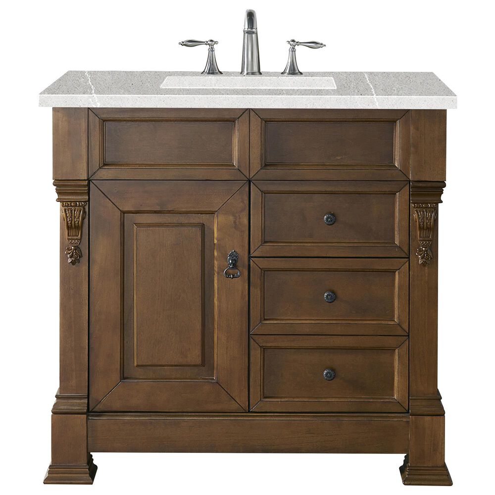 James Martin Brookfield 36" Single Bathroom Vanity in Country Oak with