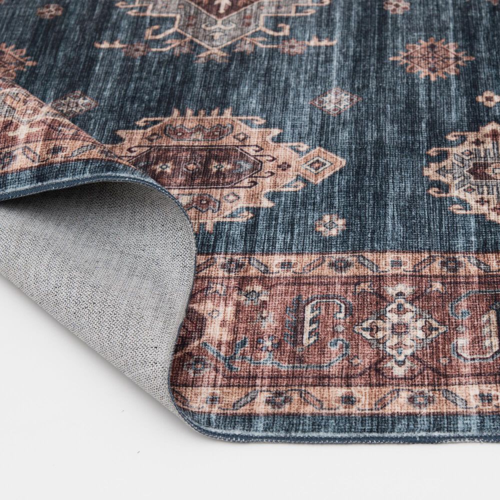 Central Oriental Rugease Raquel 5&#39; x 7&#39; Aerugo and Rust Area Rug, , large