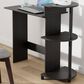 HOMLUX Compact Computer Desk with 3 Side Storage Shelves in Americano and Black, , large