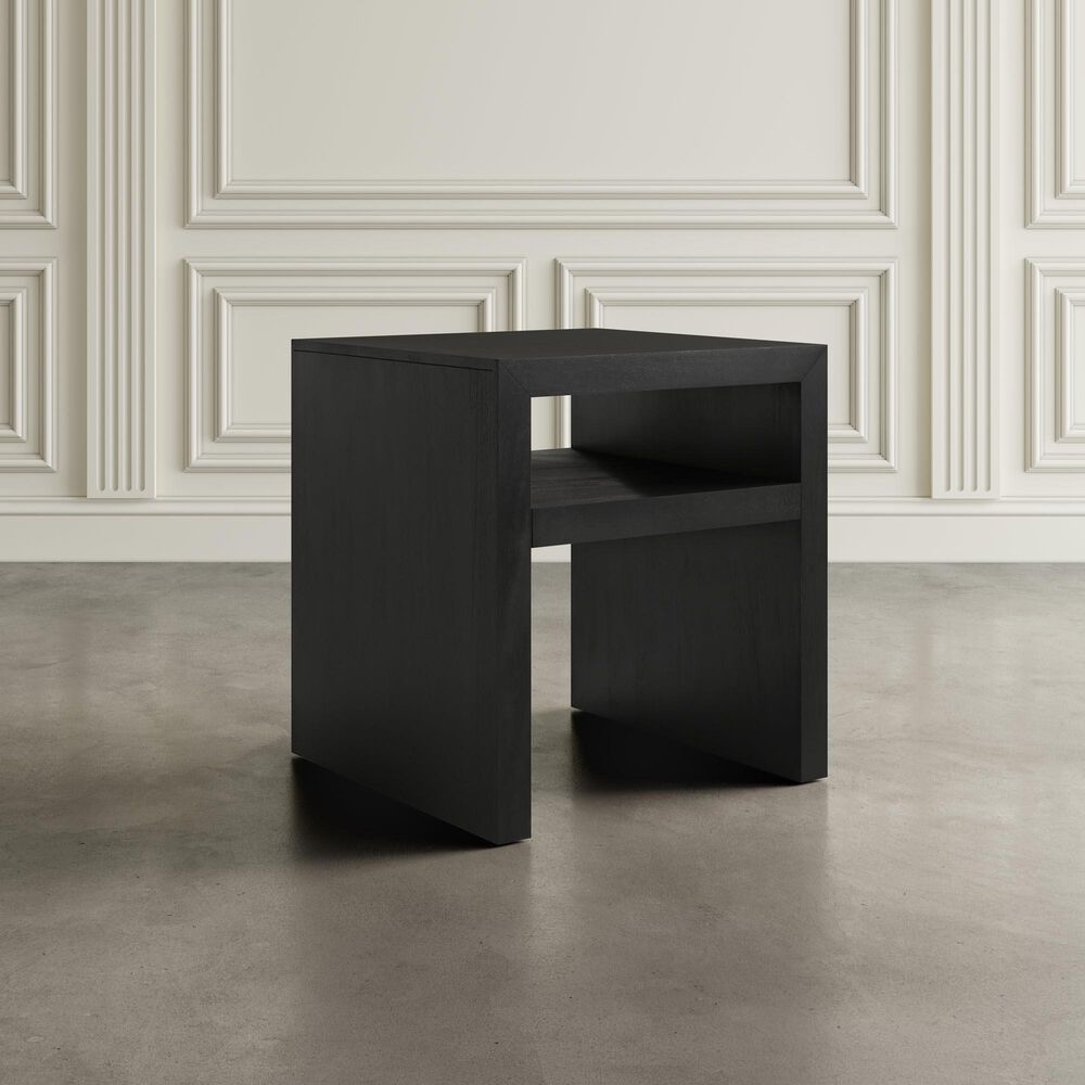 Jofran Dev 1-Shelf End Table in Black, , large
