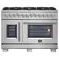 Forno Capriasca 48" Freestanding French Door Dual Fuel Range in Stainless Steel, , large