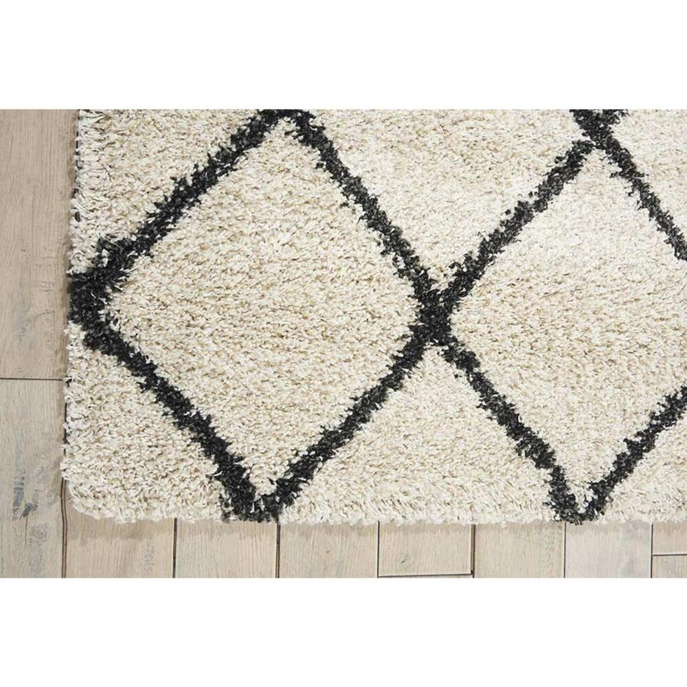 Nourison Brisbane BRI03 8&#39;2&quot; x 10&#39; Ivory and Charcoal Area Rug, , large