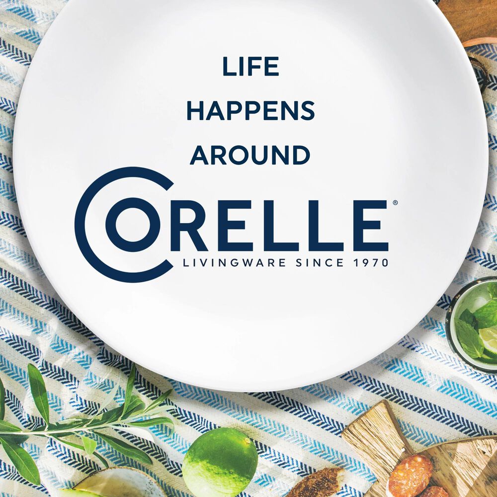Corelle Tranquil Reflection 12-Piece Dinnerware Set in White, Misty Blue and Charcoal, , large