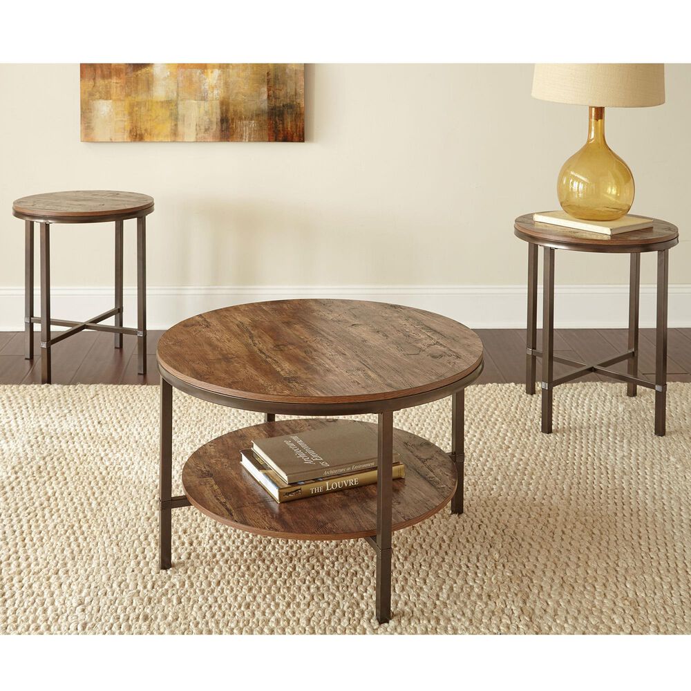 Steve Silver Sedona 3-Piece Occasional Table in Brown, , large