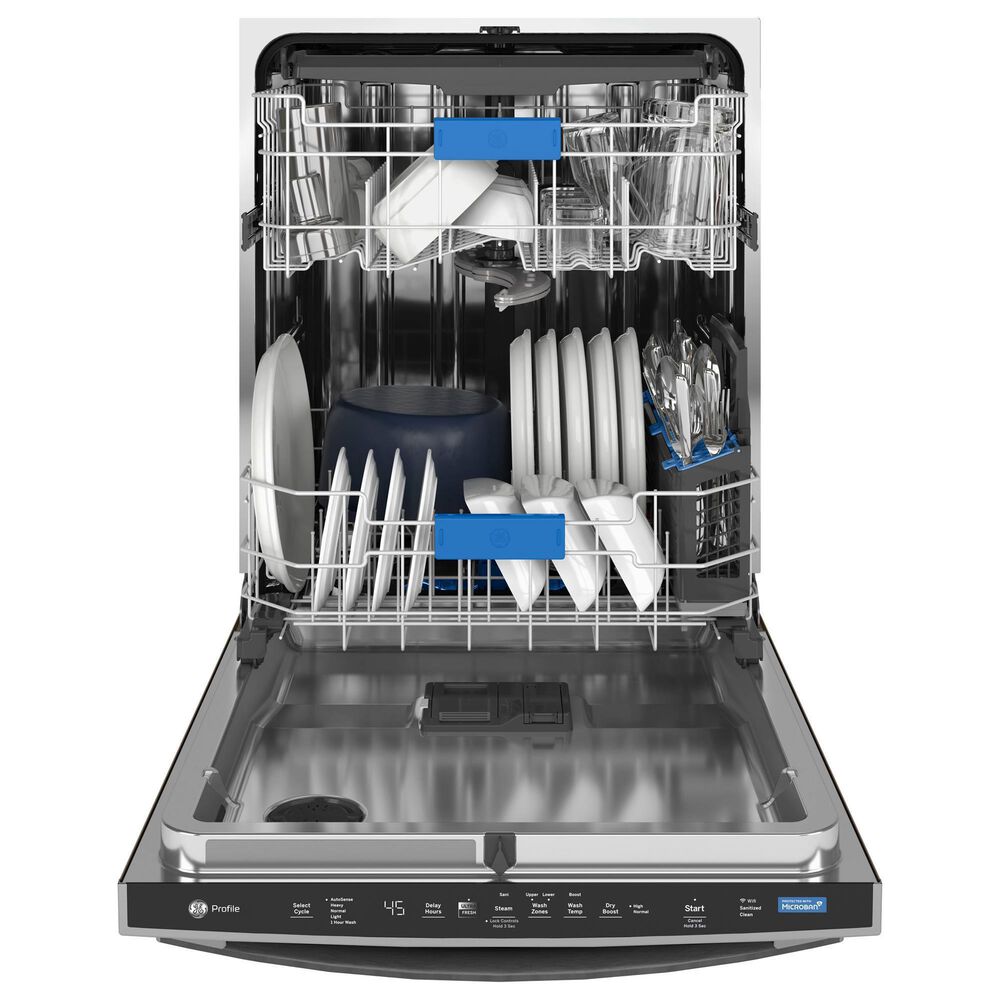 GE Profile 24&quot; Built-In Bar Handle Dishwasher with UltraFresh in Fingerprint Resistant Stainless Steel, , large