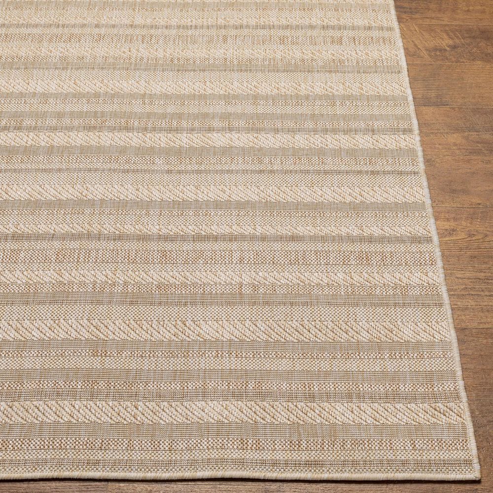 Surya Eagean EAG-2409 Light Beige, Brown, Cream and Light Brown 7&#39;10&quot; Square Indoor/Outdoor Area Rug, , large