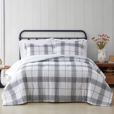 Pem America Cottage Classics Cottage 3-Piece Full/Queen Comforter Set in White and Black, , large