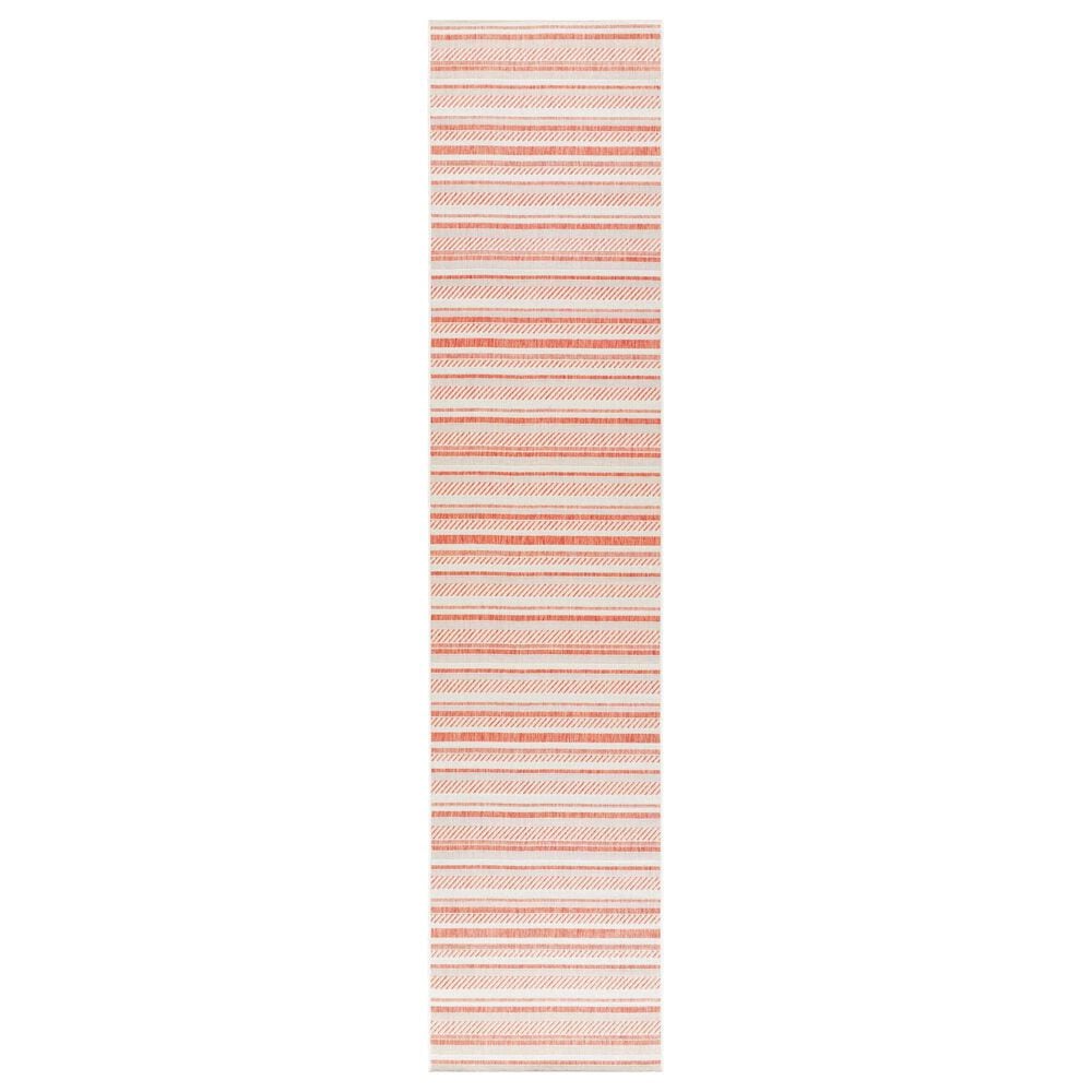 Surya Eagean EAG-2423 Rust, Ivory, Dusty Pink and Dusty Coral 2&#39;7&quot; x 12&#39; Indoor/Outdoor Runner, , large