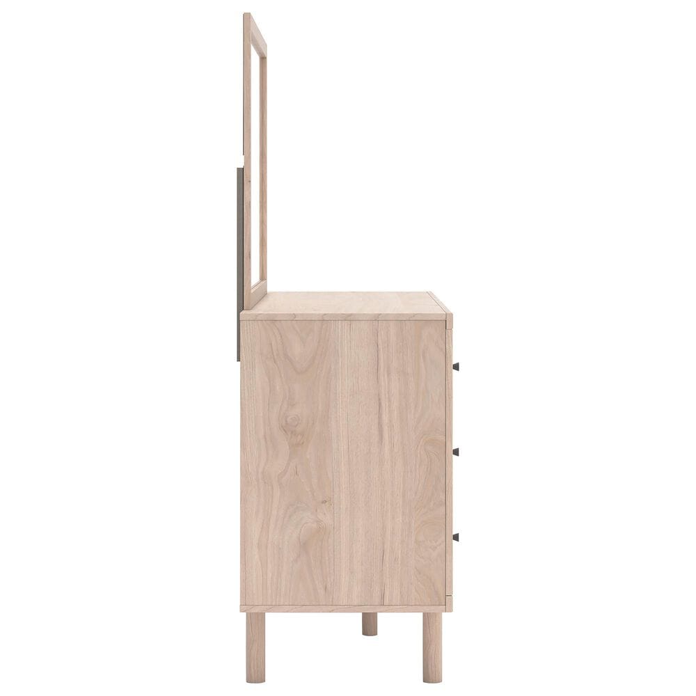 Ashley Arloster 6-Drawer Dresser and Mirror in Tan, , large