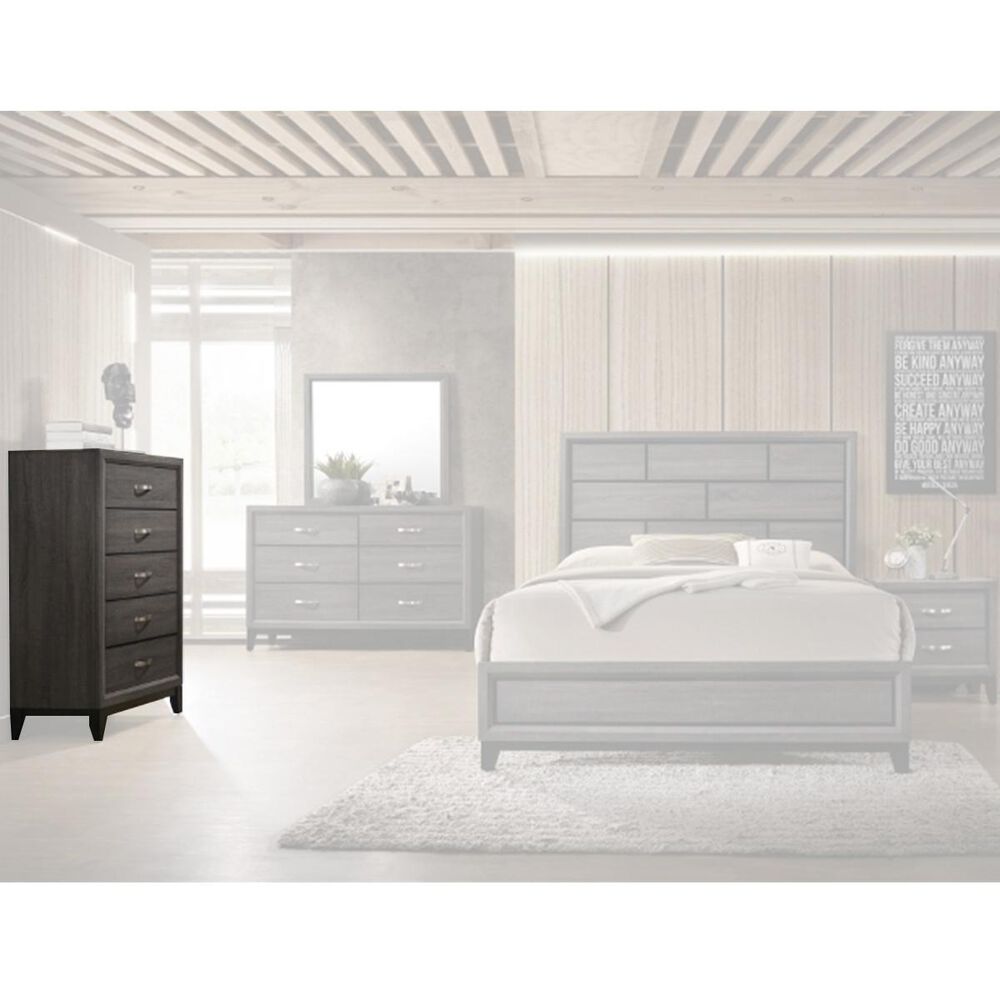 Claremont Akerson 5 Drawer Standard Chest in Grey, , large