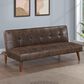 Pacific Landing Jenson Push Back Convertible Sofa Bed in Dark Coffee Brown, , large