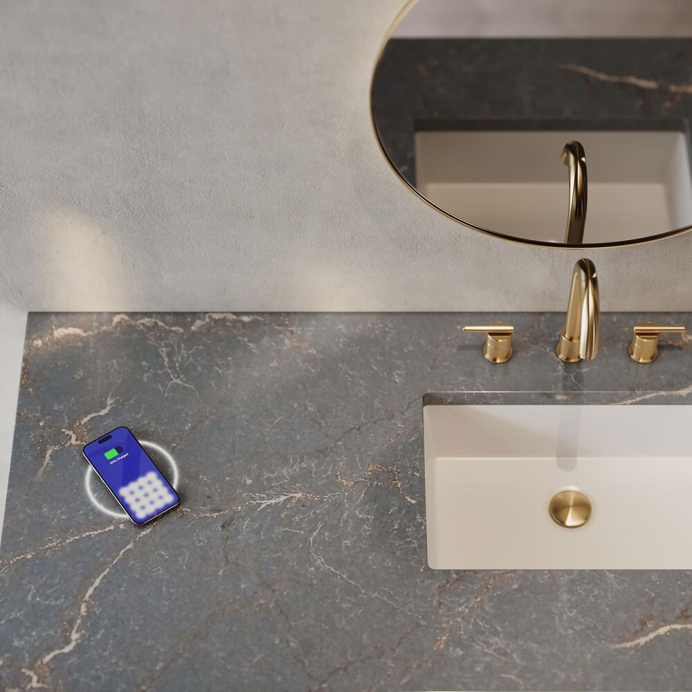James Martin Vanities Breckenridge 60" Single Bathroom Vanity in Serenity Blue with 3 cm Parisien Bleu Quartz Top, Rectangular Sink and FreePower Wireless Charger, , large