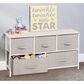 mDesign 5-Drawer Wide Dresser with Fabric Drawers in Linen, , large
