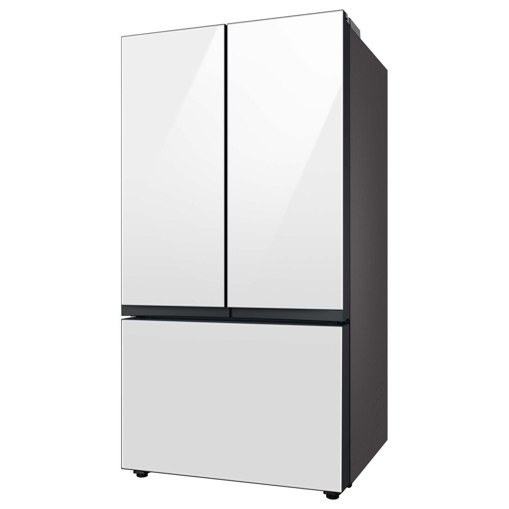Samsung Bespoke Bespoke 30.1 Cu. Ft. 3-Door French Door Refrigerator - White Glass Panels Included, , large
