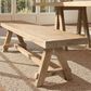 Jennifer Taylor Home Hawthorne 72" Dining Bench in Heritage Light Natural Brown, , large