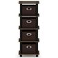 HOMLUX 5-Tier Tall Corner Open Bookshelf with 4 Storage Bins in Columbia Walnut and Black, , large