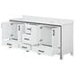 Lexora Home Ziva 80" Double Bathroom Vanity in White with 2 cm White Cultured Marble Top and Rectangular Sinks, , large