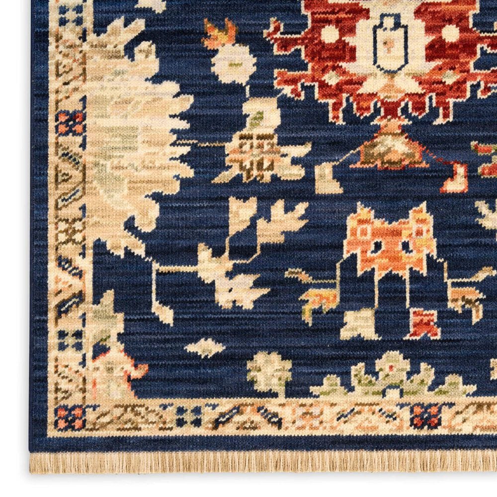 Nourison Antique Bloom Navy 5'6" x 8'6" Area Rug, , large