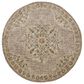 L&R Resources Sinuous Cottage Medallion 4" Round Beige and Cream Area Rug, , large