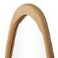 Maple and Jade 42" Wood Oval Wall Mirror in Brown, , large