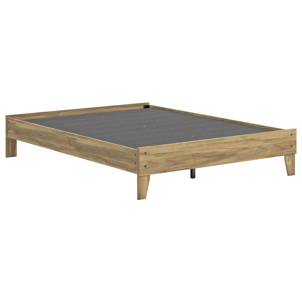 Ashley Bermacy Queen Platform Bed in Light Brown, , large