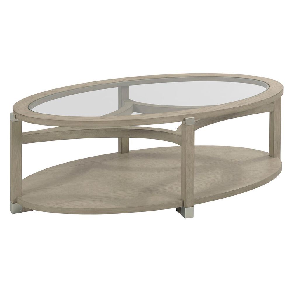 American Drew Solstice Oval Coffee Table in Soft Beige, , large