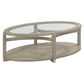 American Drew Solstice Oval Coffee Table in Soft Beige, , large
