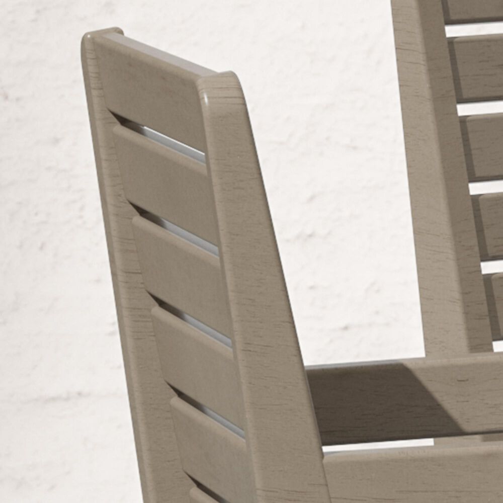 Homestyles Sustain Patio Dining Chair with Gray Cushion in Stain Brown &#40;Set of 2&#41;, , large