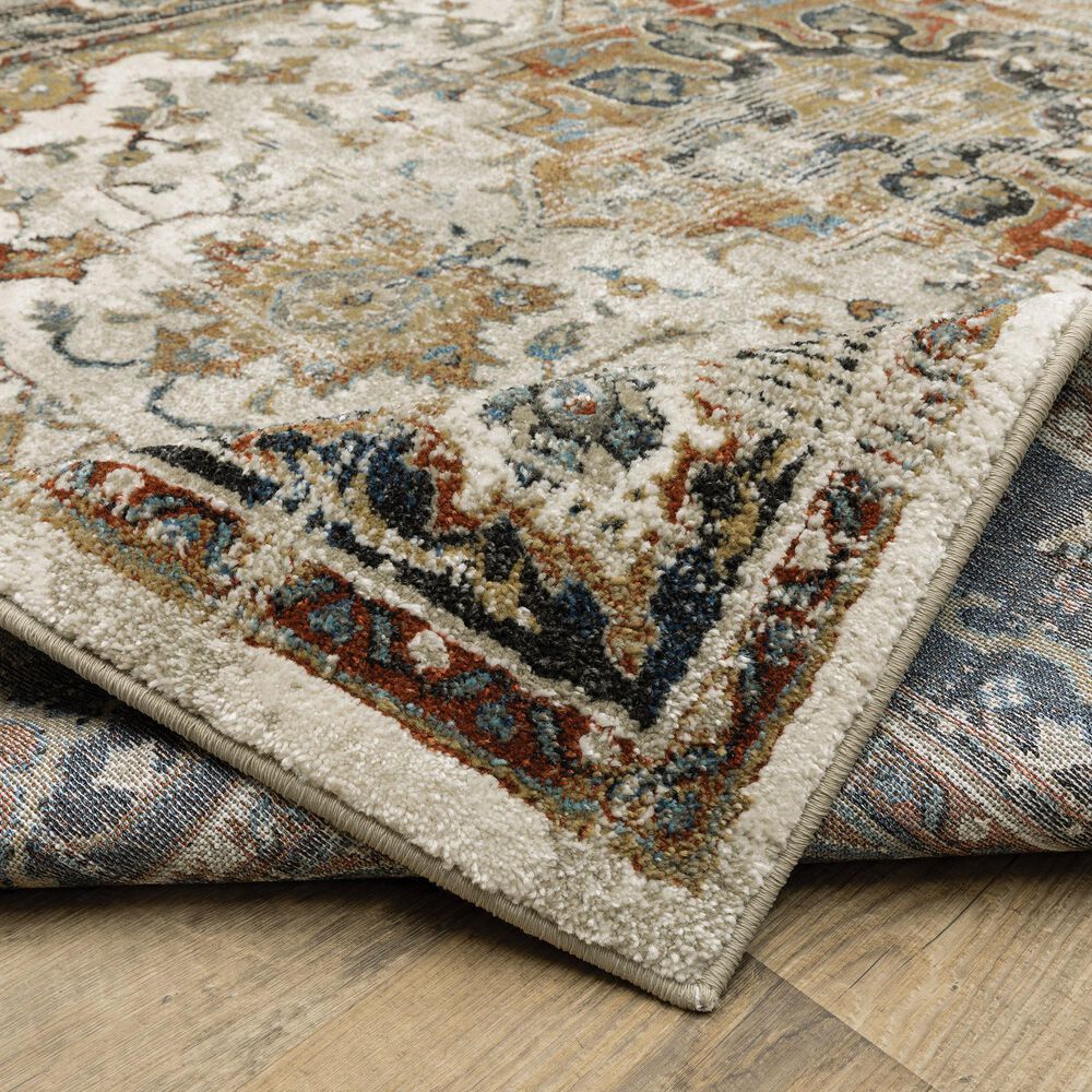 Oriental Weavers Venice Milan 5&#39;3&quot; x 7&#39;3&quot; Beige and Blue Area Rug, , large