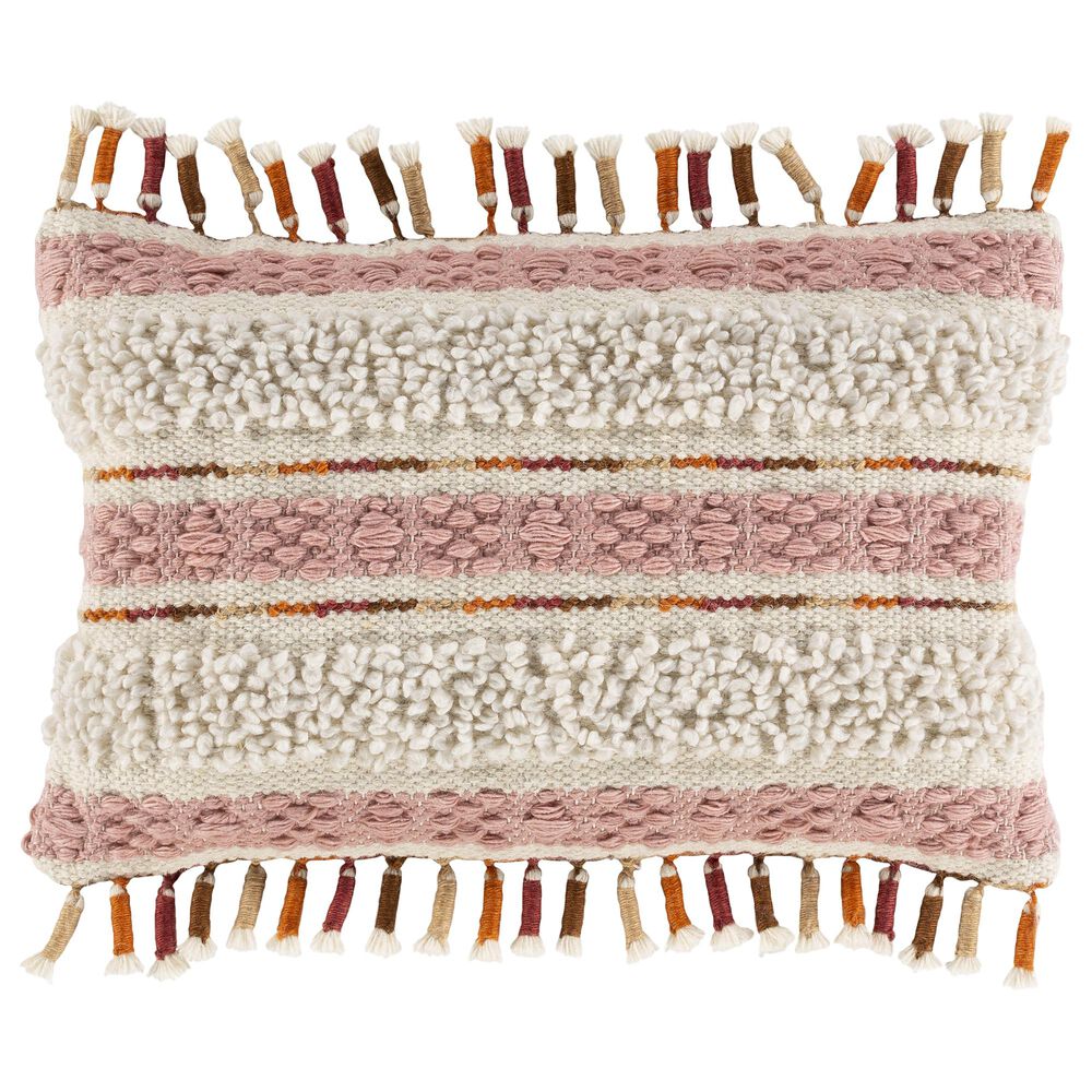 Surya Amaretta 14" x 22" Toss Pillow in Rose and White, , large