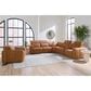 Bassett Airy 6-Piece Leather Power Reclining Sectional in Antelope, , large