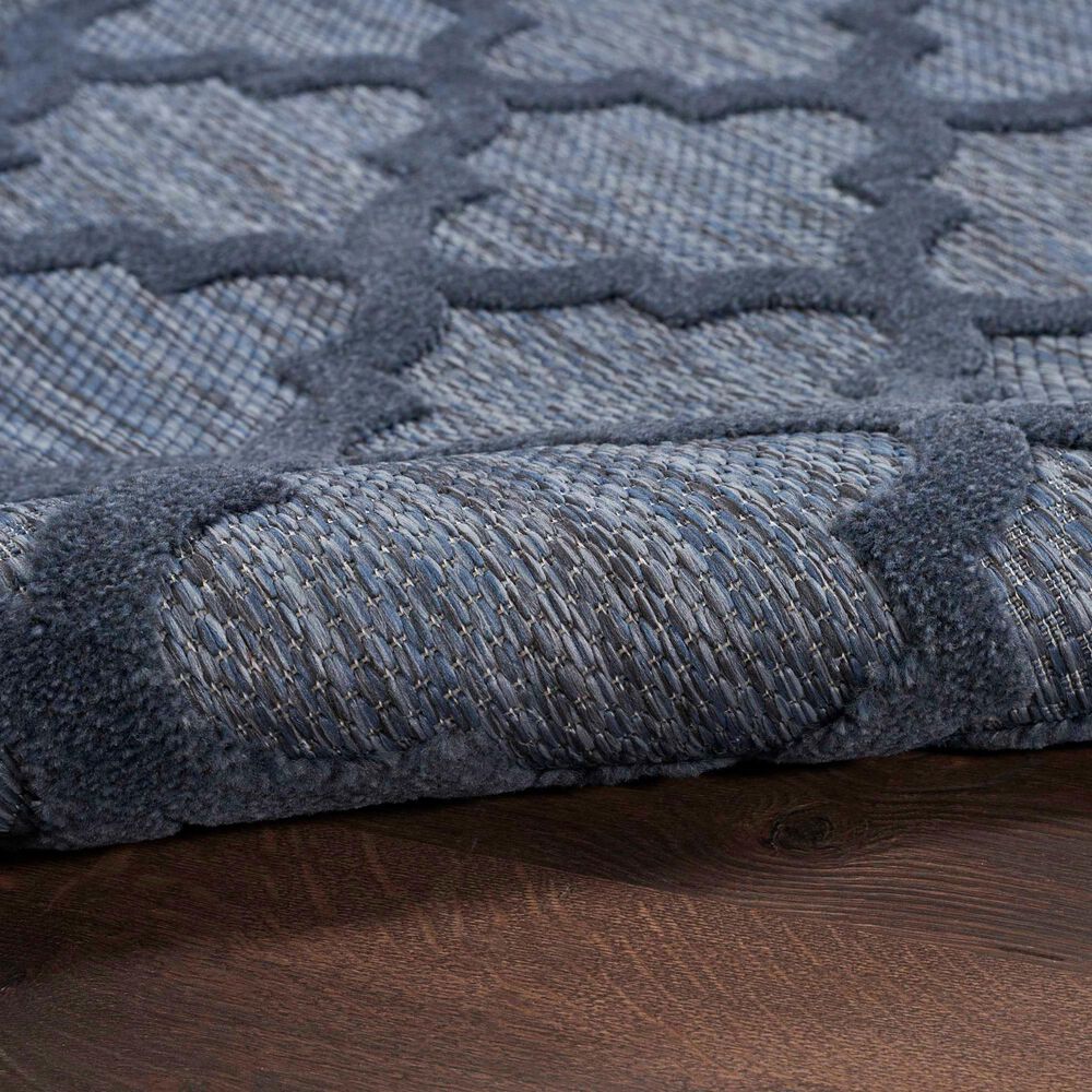 Nourison Easy Care 9&#39; x 12&#39; Navy Blue Indoor/Outdoor Area Rug, , large