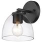 Golden Lighting Roxie 1-Light Semi-Flush in Matte Black, , large
