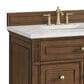 James Martin Vanities Lorelai 36" Single Vanity in Mid-Century Walnut with 3 cm Ethereal Noctis Quartz Top, , large