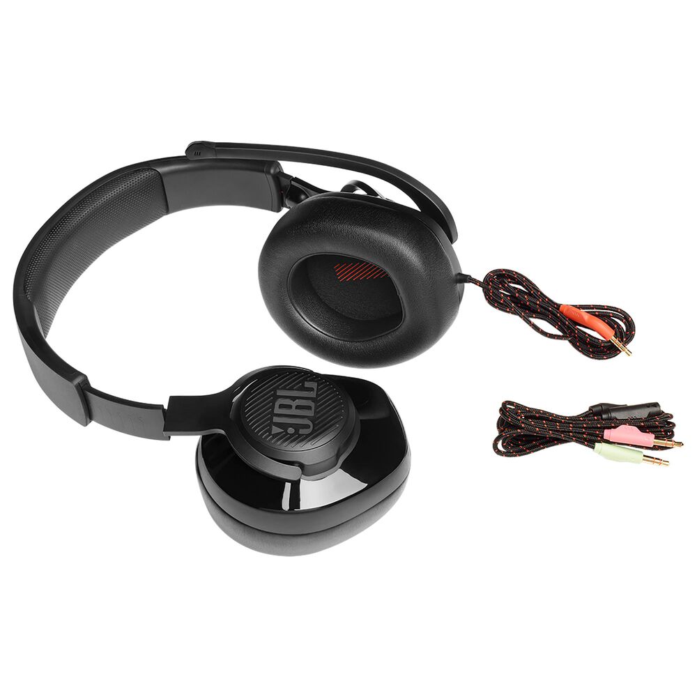 JBL Quantum 200 Wired Over-Ear Gaming Headset with Flip-Up Mic in Black, , large