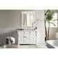 James Martin Vanities Brookfield 48" Single Bathroom Vanity in Bright White with 3 cm Arctic Fall Solid Surface Top and Rectangle Sink, , large