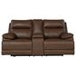 Ashley VonRyan Power Reclining Loveseat with Adjustable Headrest in Tobacco, , large