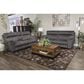 Catnapper Sedona Power Reclining Console Loveseat with Power Headrest in Smoke, , large