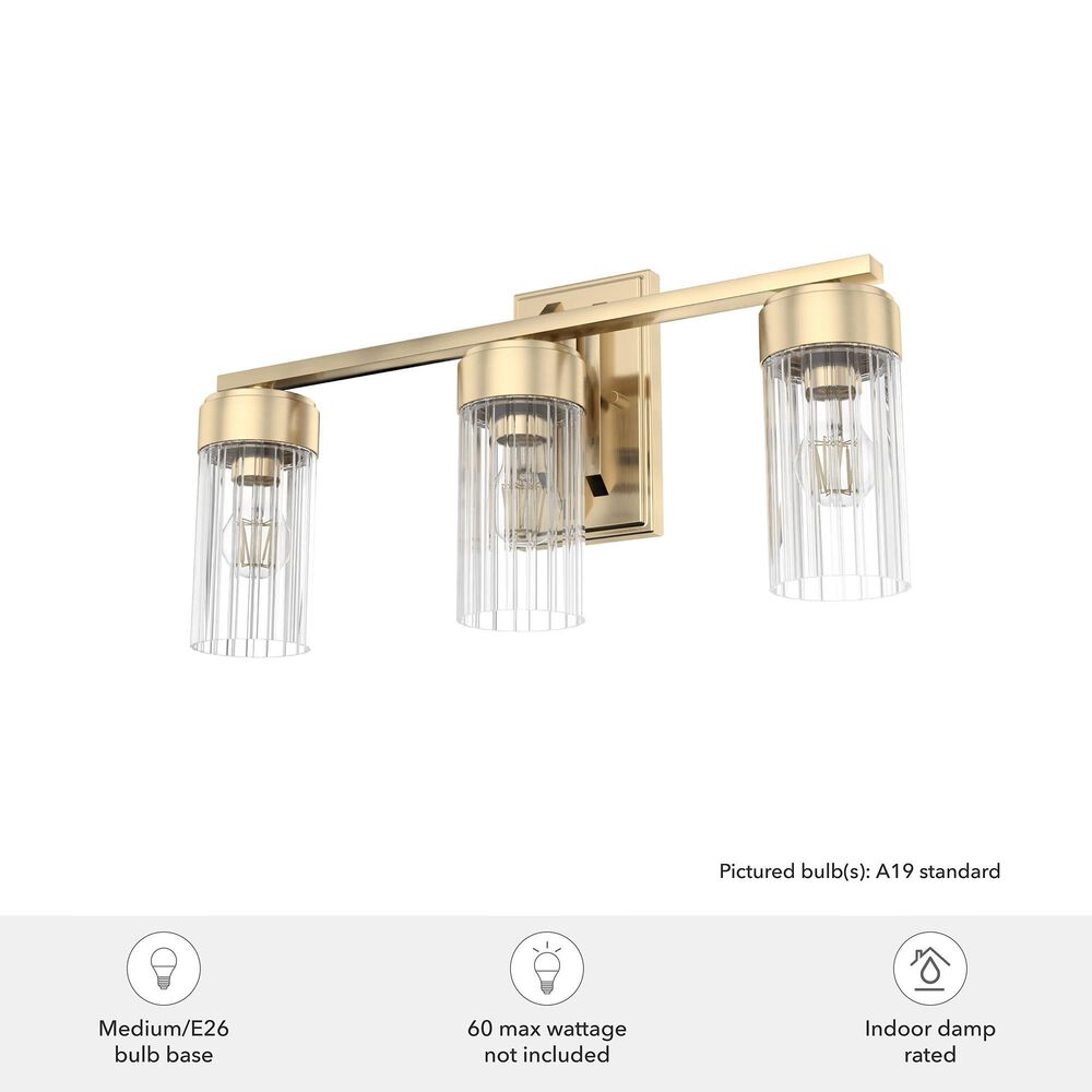 Hunter Gatz 3-Light Vanity in Alturas Gold, , large