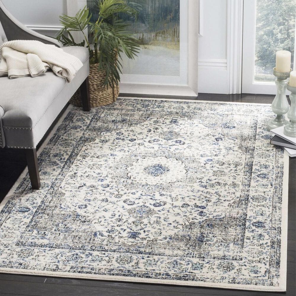 Safavieh Evoke EVK220D 2&#39;2&quot; x 4&#39; Grey and Ivory Scatter Rug, , large