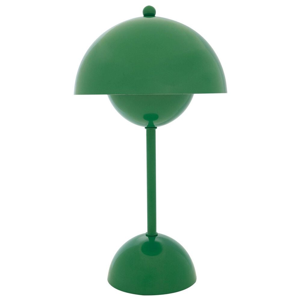 Teak Interiors Happy House Metal LED Table Lamp in Green, , large