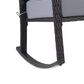 CorLiving Parksville Patio Rocking Chair in Black/Ash Gray, , large