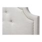 Baxton Studio Cora Queen Upholstered Headboard in Greyish Beige, , large